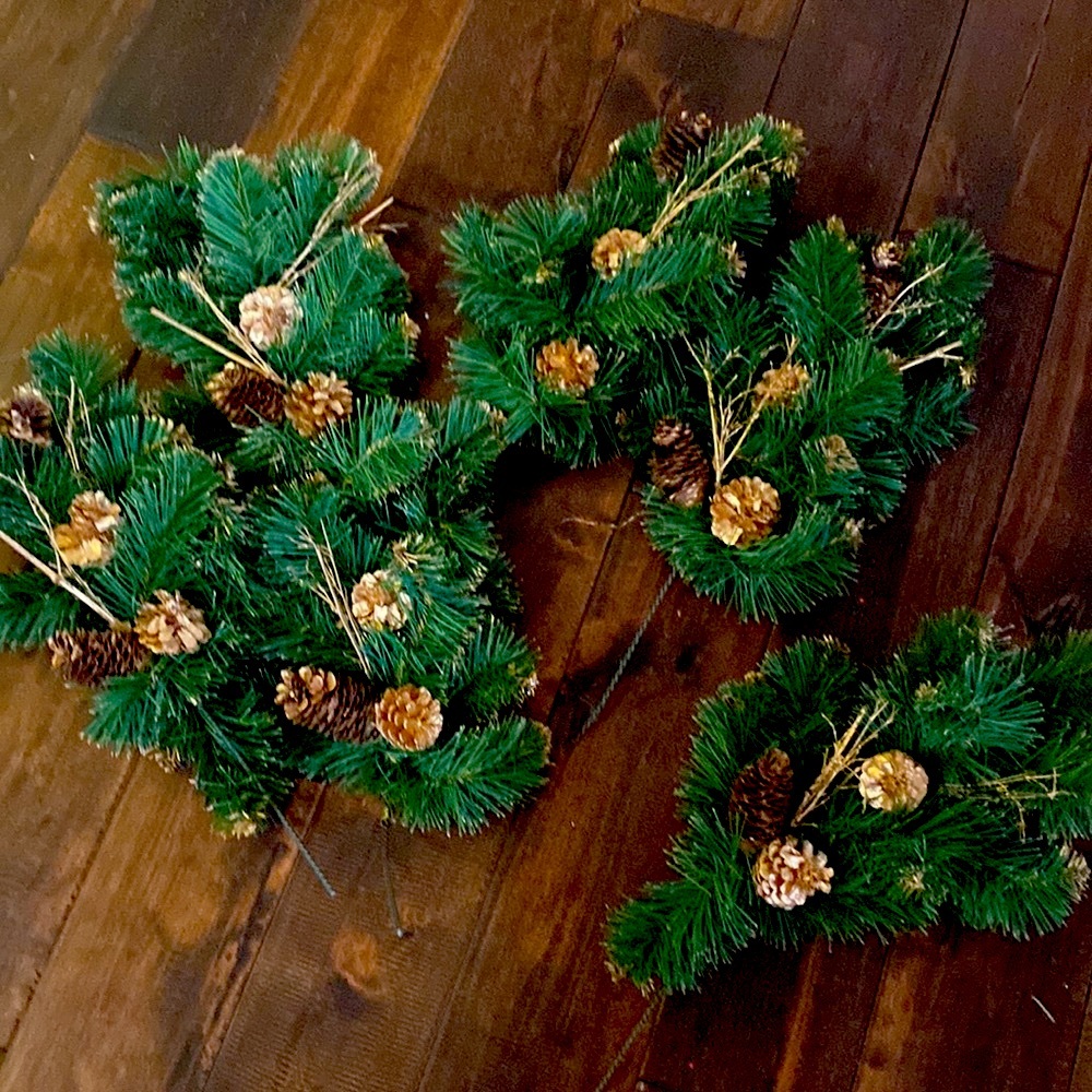 Christmas greenery picks for decorating.